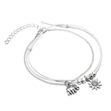 Layered Anklets Women Heart Gold Ankle Bracelet