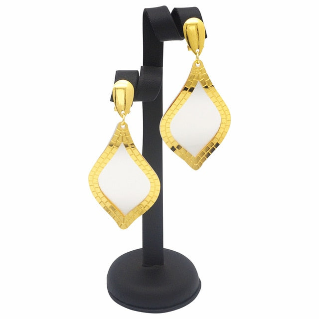 COPPER gold earrings pendant jewelry