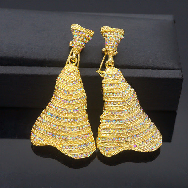 COPPER gold earrings pendant jewelry