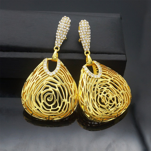 COPPER gold earrings pendant jewelry