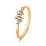 Gold Crystal Ring for Women Luxury