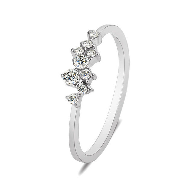 Gold Crystal Ring for Women Luxury