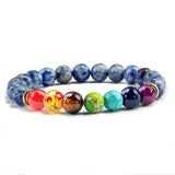 Natural Stone Tiger Eye 7 Chakra Bracelets & Bangles