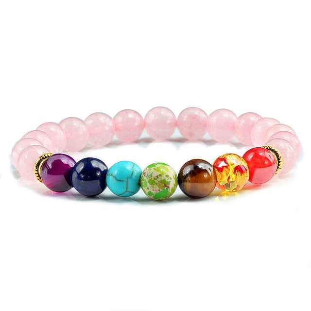 Natural Stone Tiger Eye 7 Chakra Bracelets & Bangles