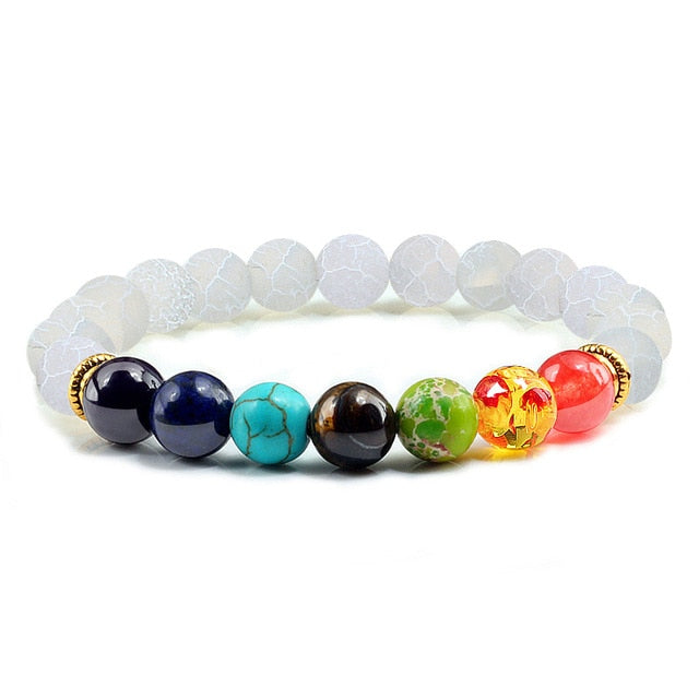 Natural Stone Tiger Eye 7 Chakra Bracelets & Bangles
