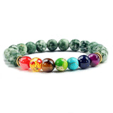 Natural Stone Tiger Eye 7 Chakra Bracelets & Bangles
