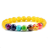 Natural Stone Tiger Eye 7 Chakra Bracelets & Bangles