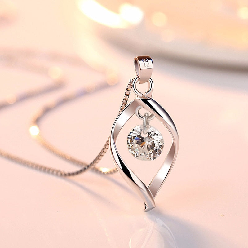 2019 Elegant 925 Sterling Silver AAA Zircon Pendant