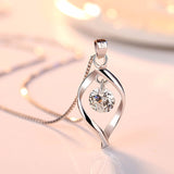 2019 Elegant 925 Sterling Silver AAA Zircon Pendant
